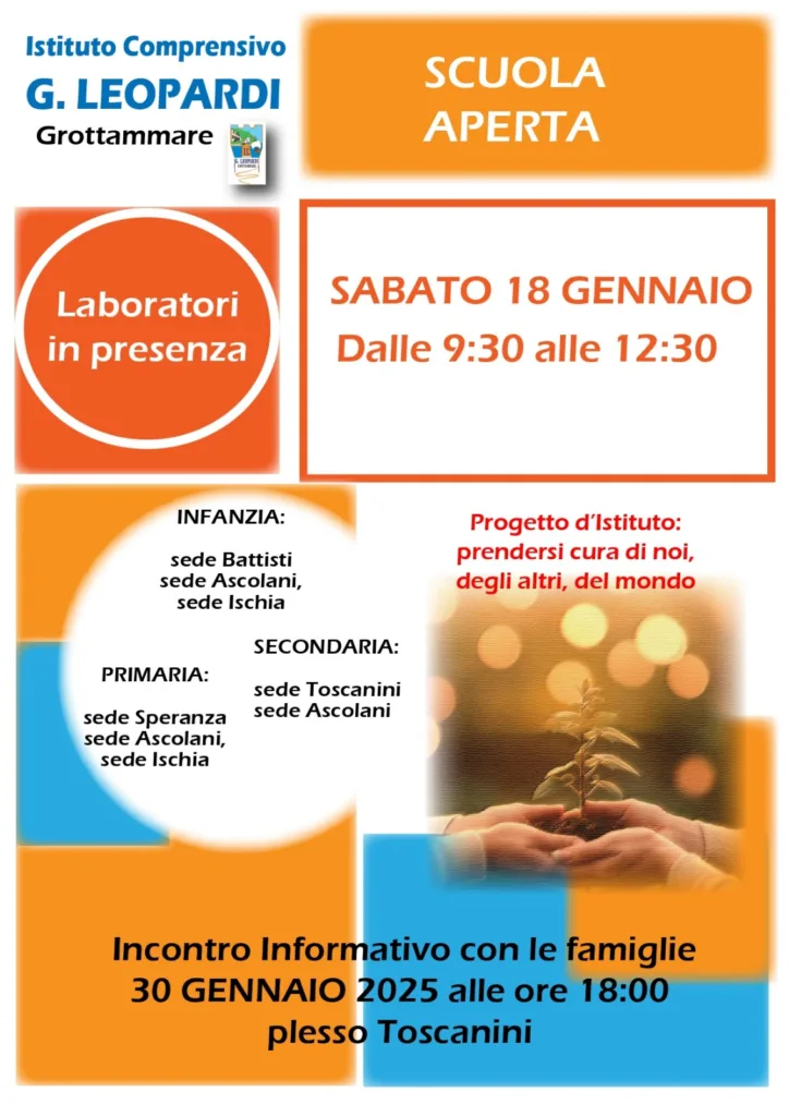 Locandina scuola aperta a.s. 25/26